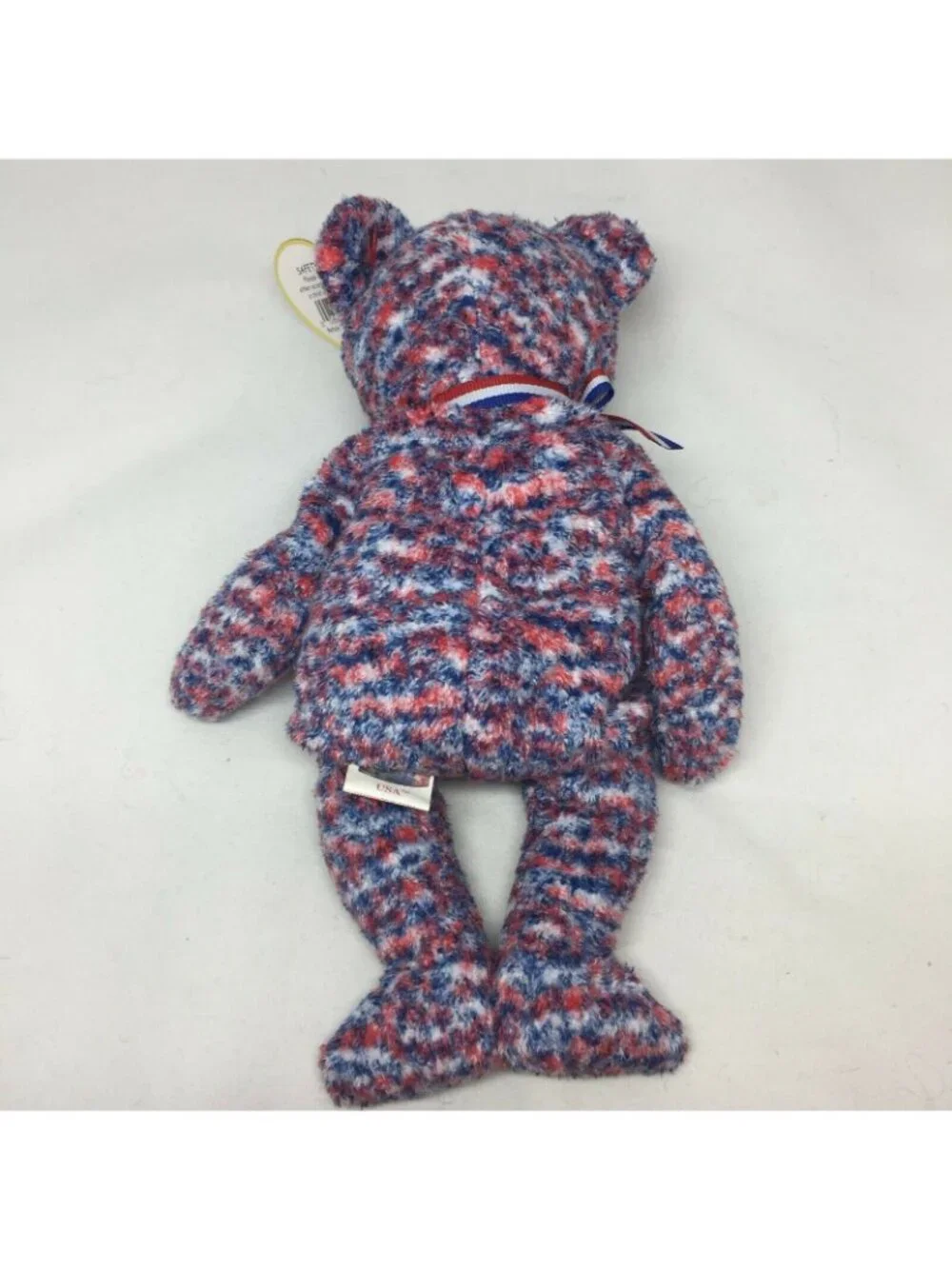 Ty Beanie Baby USA Bear Original Plush Stuffed Animal Retired W Tag July 4 2000